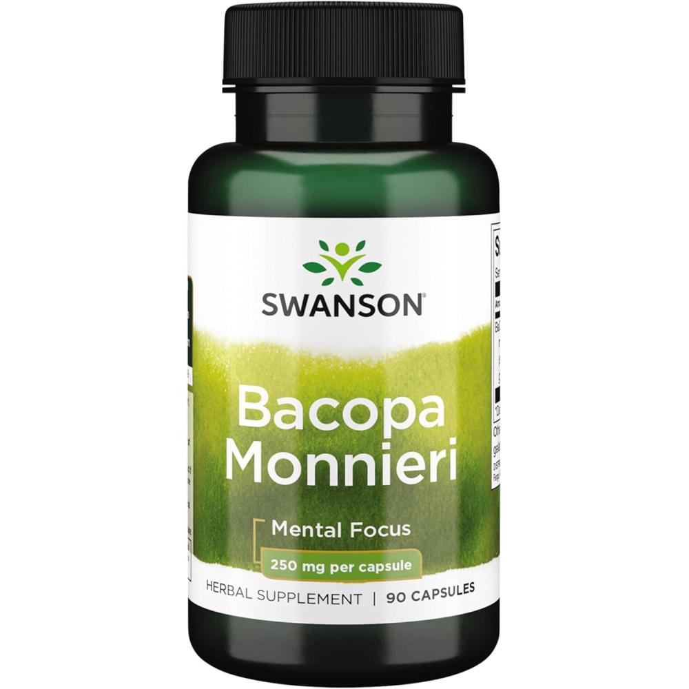 imageSwanson Bacopa Monnieri Extract Bacognize 250 Milligrams 90 Capsules90 Count Pack of 1