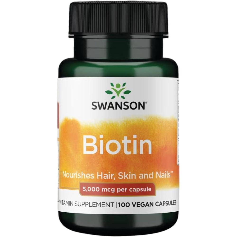 imageSwanson Biotin Vitamin B7 5000 mcg 100 Capsules