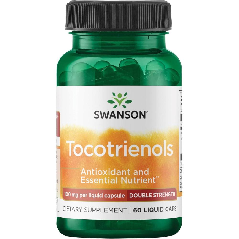 imageSwanson Double Strength Tocotrienols Antioxidant 60 Liquid Capsules 100mg Each60 Count Pack of 1