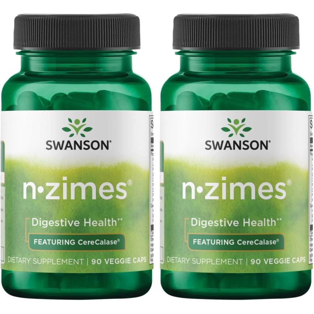 imageSwanson Full Spectrum NZimes 90 Veg Capsules Enzyme90 Count Pack of 2