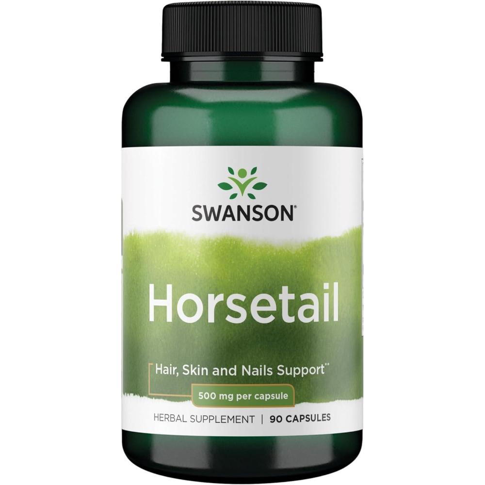 imageSwanson Horsetail  Herbal Supplement Supporting Healthy Hair Skin amp Nails  Natural Ingredients for Bone Health amp Urinary Tract Support  90 Capsules 500mg Each1