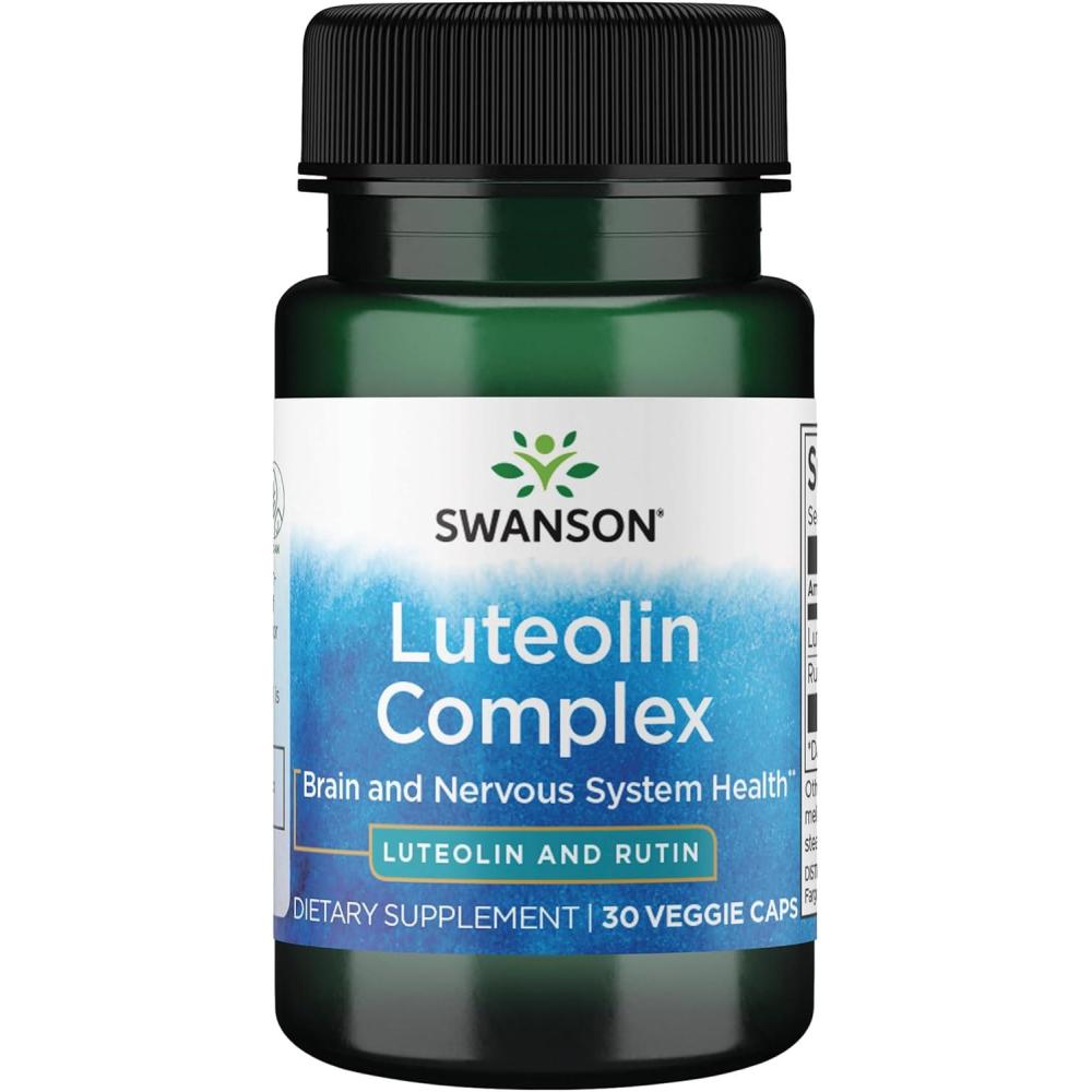imageSwanson Luteolin Complex wRutin Brain Support Supplement Promoting Memory Mood amp Cognitive Health Natural Formula to Help Maintain Nervous System 30 Veggie Capsules1