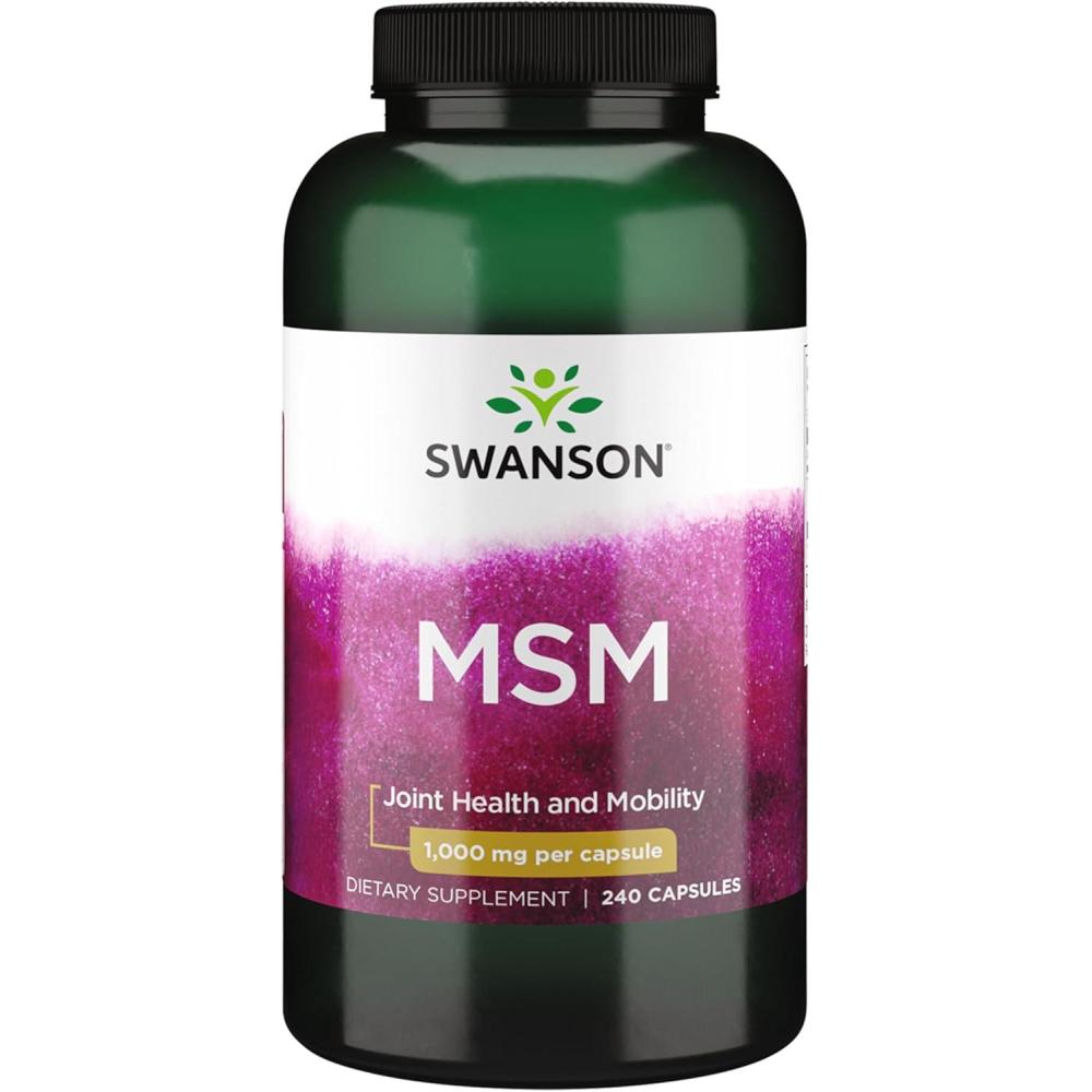 imageSwanson MSM  Essential Minerals Promoting Mobility amp Joint Health Support  Helps to Maintain Connective Tissue Health Including Cartilage Collagen amp Hair  240 Capsules 1000mg Each240 Count Pack of 1