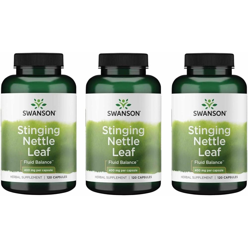 imageSwanson Stinging Nettle Leaf Urtica Dioica  Herbal Supplement Promoting Urinary Tract amp Respiratory Health Support  May Support Healthy Fluid Balance  120 Capsules120 Count Pack of 3
