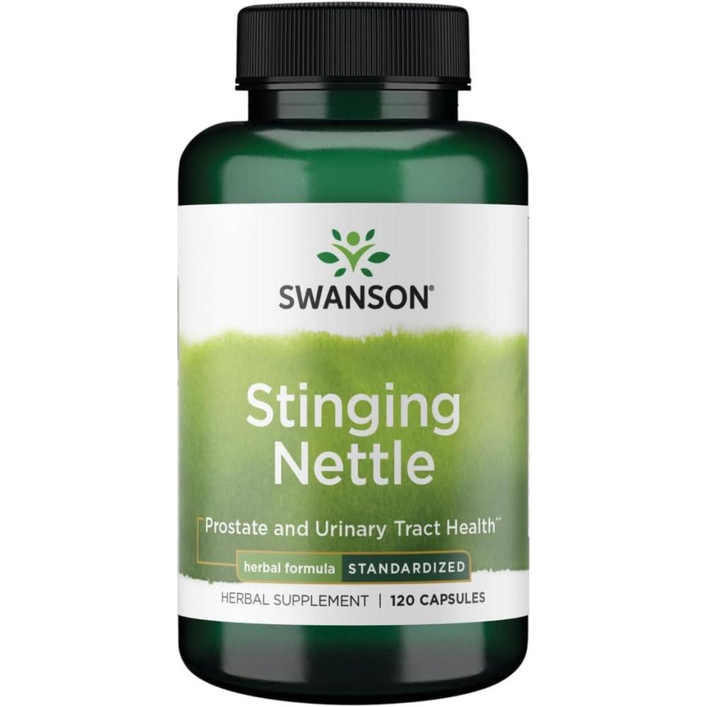 imageSwanson Stinging Nettles  Herbal Supplement Prostate Health amp Urinary Tract Support  Natural Formula Supporting Respiratory Health amp Fluid Balance  120 Capsules