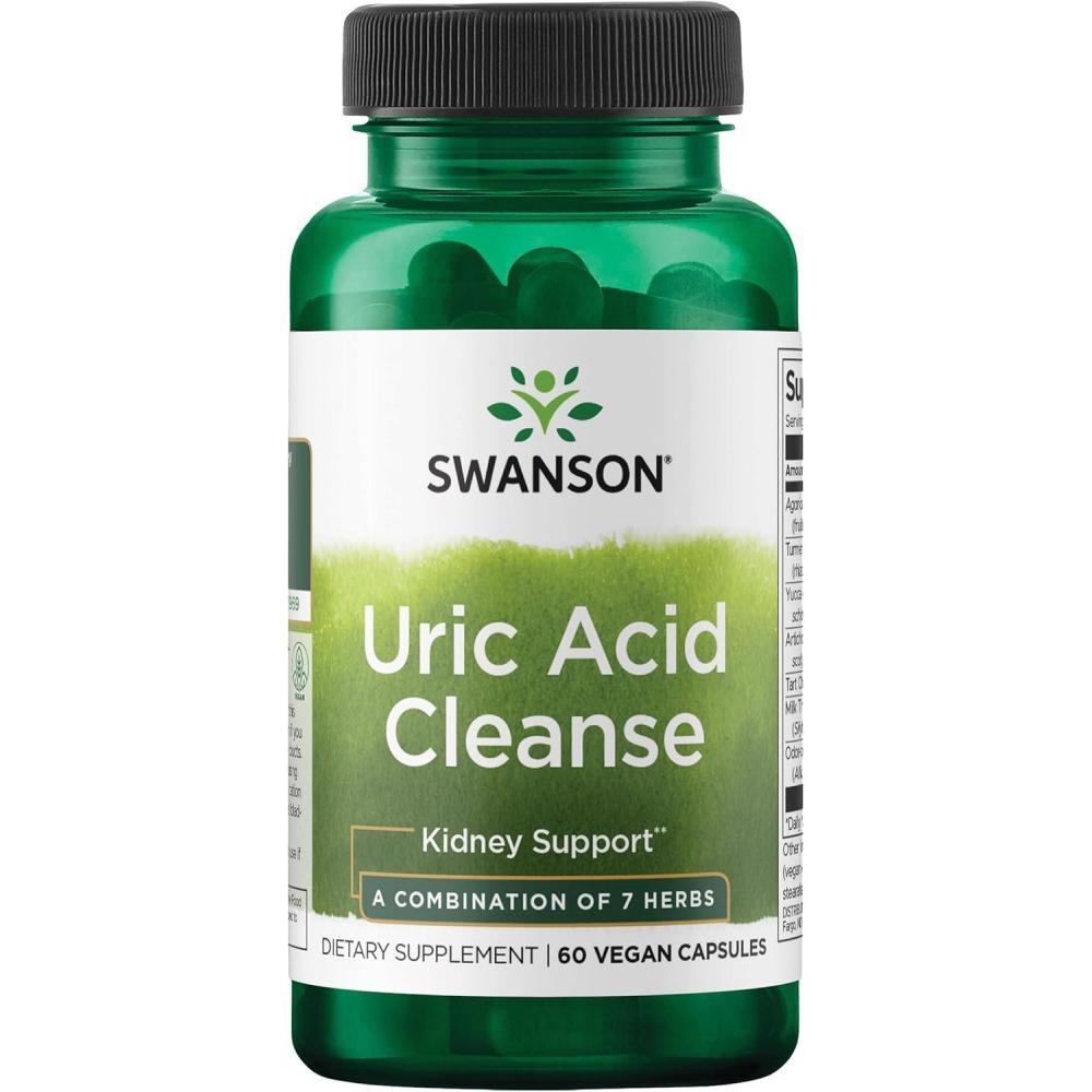 imageSwanson Uric Acid Cleanse Natural Supplement Promoting Kidney Support Features a Powerful Combination of 7 Herbs 60 Veggie Capsules60 Count Pack of 1