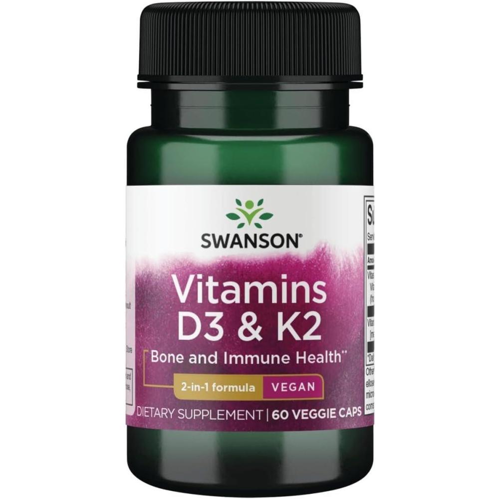 imageSwanson Vitamins D3 amp K22000 Iu amp 75 mcg 60 Veg Caps