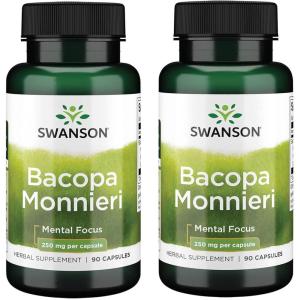 Swanson Bacopa Monnieri Extract Bacognize 250 Milligrams 90 Capsules(90 Count (Pack of 2))