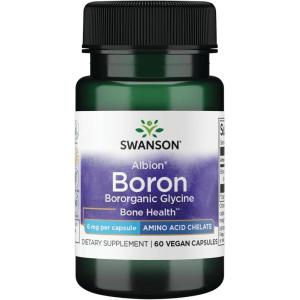 Swanson Boron from Albion – Boroganic Glycine Supplement Supporting Joint Health & Bone Health – High Absorption Formula May Support Overall Balance – (60 Capsules, 6mg Each)