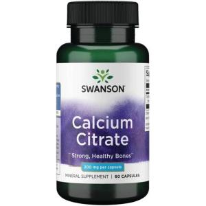 Swanson Calcium Citrate 200 Milligrams 60 Capsules