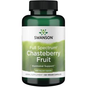 Swanson Chasteberry Fruit – Herbal Supplement Promoting Women’s Health & Menopausal & Menstrual Support – May Support Balance & Skin Health – (120 Capsules, 400mg Each)(1)