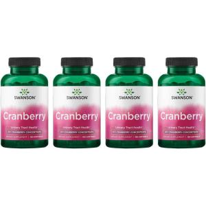 Swanson Cranberry – Supports Urinary Tract Health, Bladder Control, and Promotes Healthy Kidney Function – Supplement Made with 20:1 Juice Concentrate – (180 Softgels)(180 Count (Pack of 4))