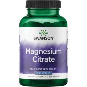 Swanson Magnesium Citrate – Super Strength 112.5 mg 240 Tabs