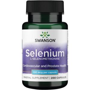 Swanson Selenium (L-Selenomethionine) 100 mcg 200 Capsules(Unflavored)