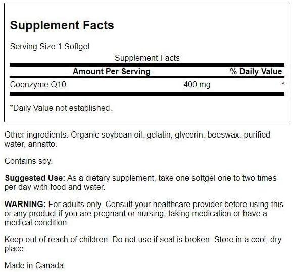 imageSwanson CoQ10  Helps Promote Heart Health Energy Support amp Aids Overall Cardiovascular System Health  Helps Maintain Coenzyme Q10 Supplement  30 Softgels 400mg Each