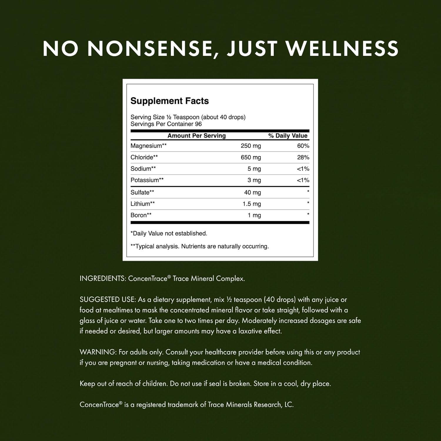imageSwanson Concentrace Trace Mineral Drops 8ozComplete Mineral Complex for Energy Hydration amp Electrolyte Balance Over 72 High Absorption Ionic Minerals Such As Magnesium Potassium Calcium