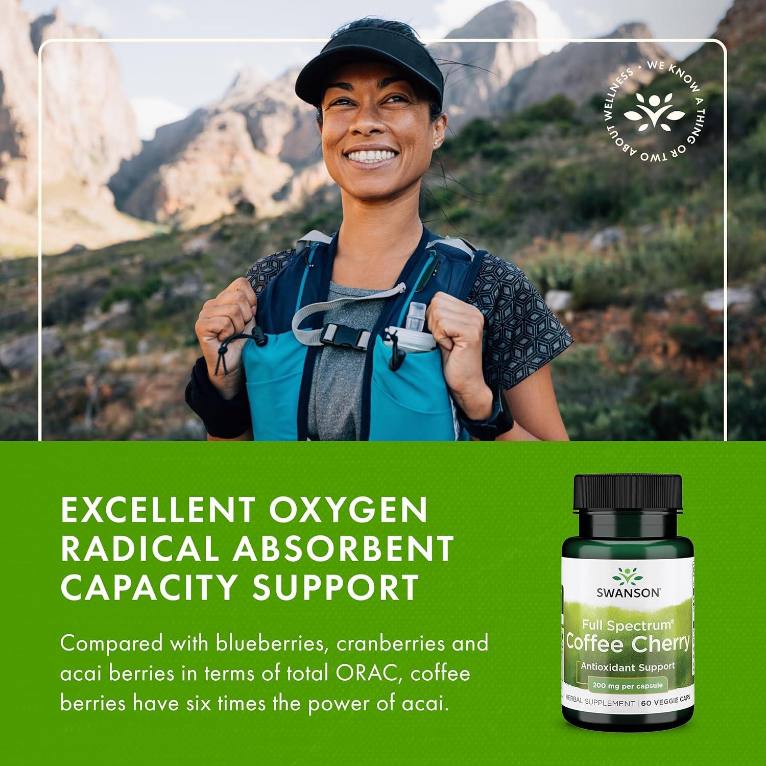 imageSwanson FullSpectrum Coffee Cherry Herbal Supplement Promoting Immune System Support amp Delivering Essential Phytonutrients Natural Overall Wellness Support 60 Veggie Capsules 200mg Each60 Count Pack of 1