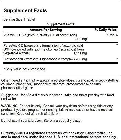 imageSwanson PurewayVitamin C 1Vitamin 000 Milligrams wBioflavonoids 1Vitamin 000 Milligrams 90 Tabs