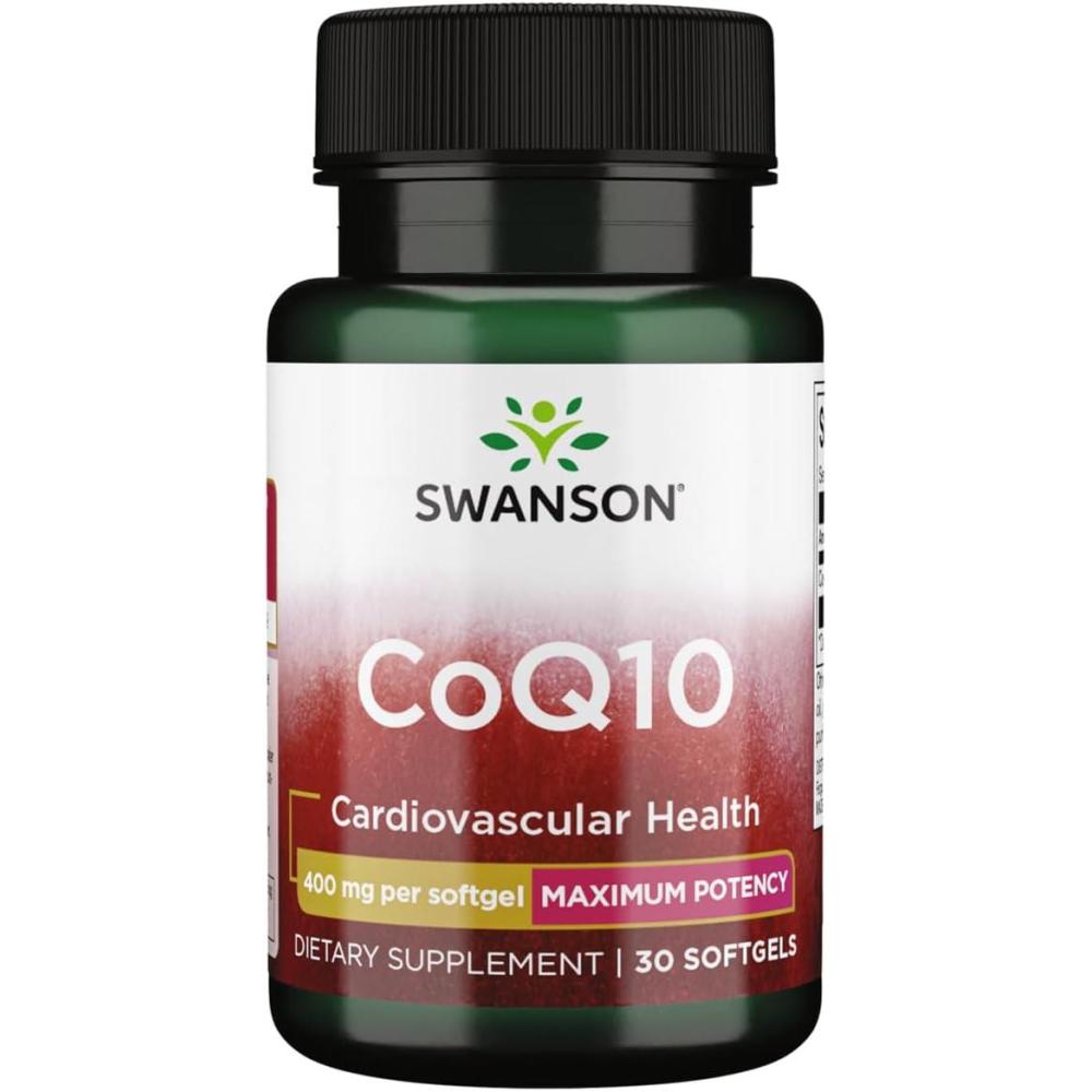 imageSwanson CoQ10  Helps Promote Heart Health Energy Support amp Aids Overall Cardiovascular System Health  Helps Maintain Coenzyme Q10 Supplement  30 Softgels 400mg Each