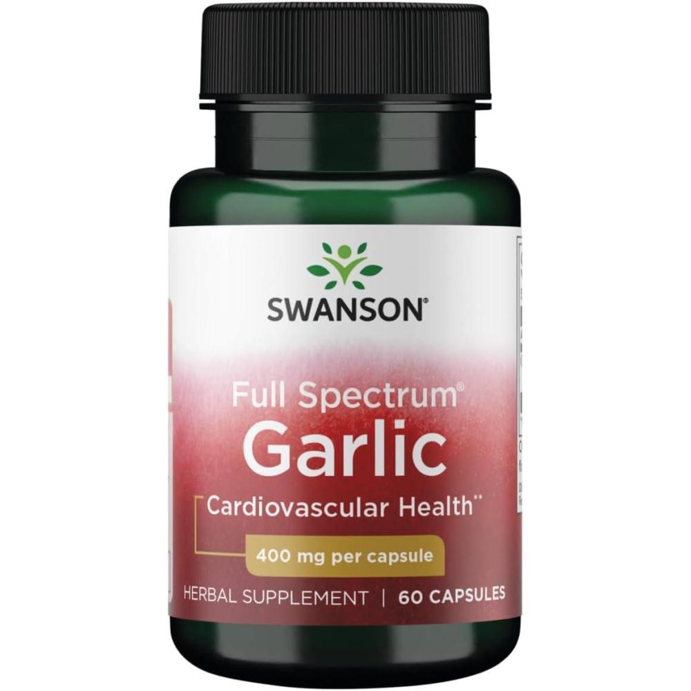 imageSwanson Full Spectrum Garlic Cloves 400 Milligrams 60 Capsules