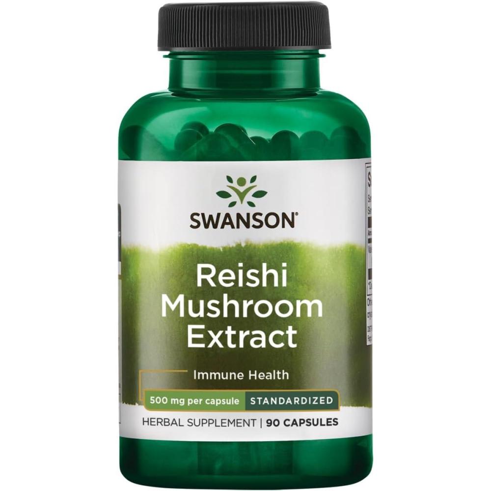 imageSwanson Reishi Mushroom Extract 500 Milligrams 90 Capsules