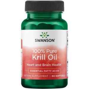 Swanson 100% Pure Krill Oil 500 Milligrams 60 Sgels