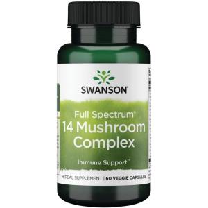 Swanson Full Spectrum 14 Mushroom Complex 60 Veg Capsules
