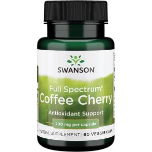 Swanson Full-Spectrum Coffee Cherry – Herbal Supplement Promoting Immune System Support & Delivering Essential Phytonutrients – Natural Overall Wellness Support – (60 Veggie Capsules, 200mg Each)(60 Count (Pack of 1))