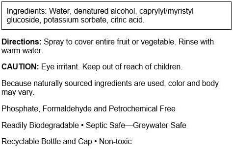 imageSwanson EcoFriendly Fruit amp Vegetable Wash 32 fl Ounce 946 ml Liquid