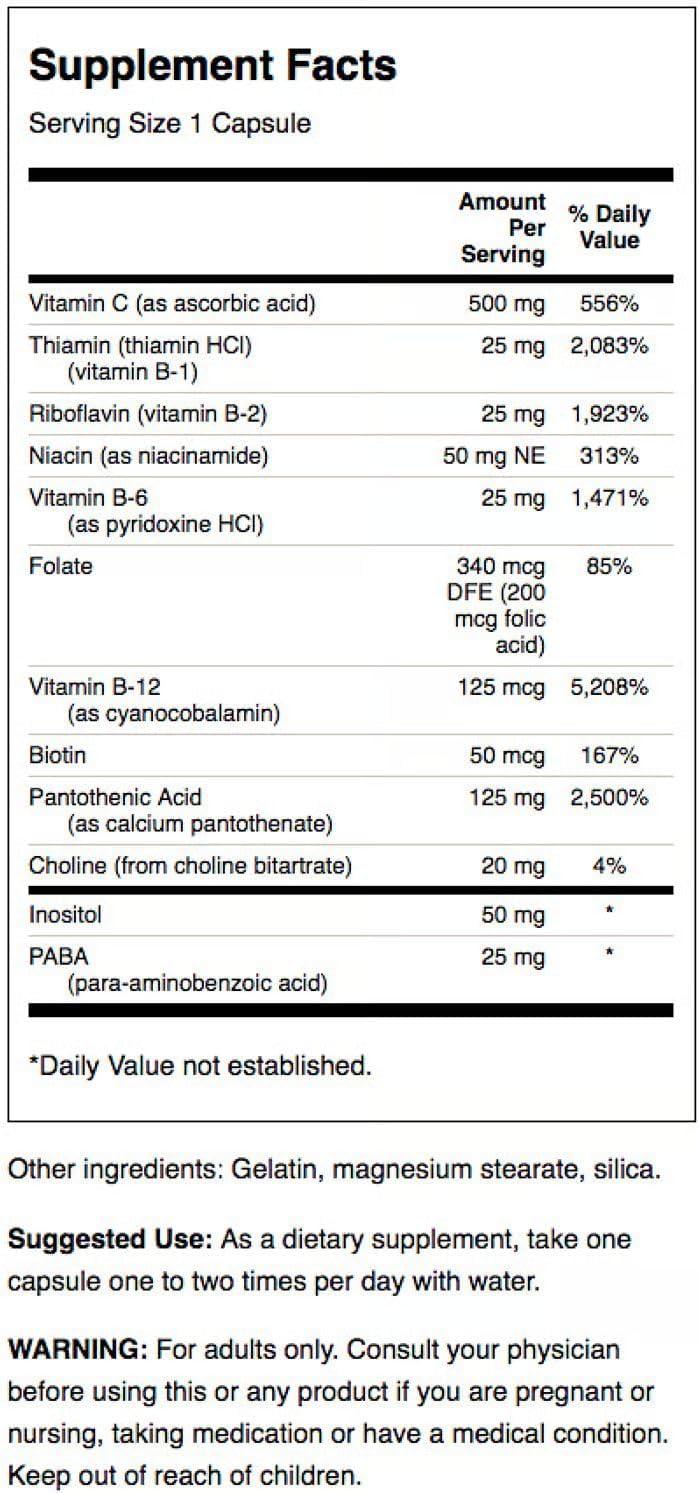 imageSwanson Super Stress BComplex Vitamin Supplement Formula for Healthy Energy Levels 240 Capsules2