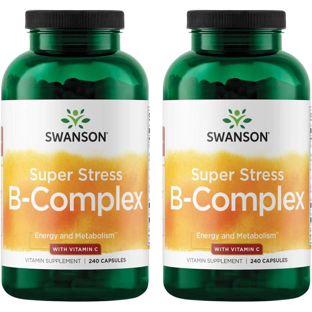 imageSwanson Super Stress BComplex  Vitamin Supplement  Formula for Healthy Energy Levels  240 Capsules2