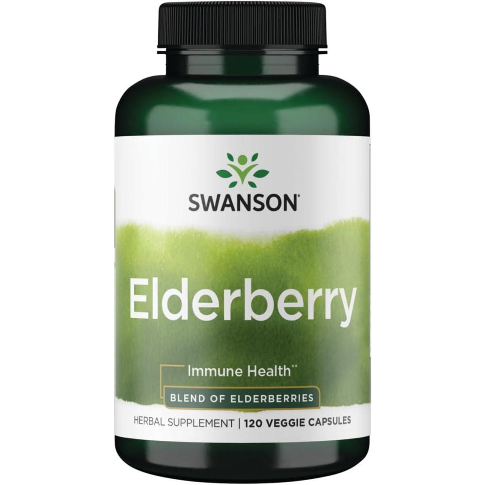 imageSwanson Elderberry 575 Milligrams 120 Veg Capsules120 Count Pack of 1