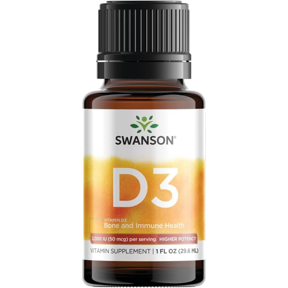 imageSwanson Vitamin D3 Liquid Drops 400 Iu 50 mcg 1 fl Ounce 296 ml Liquid