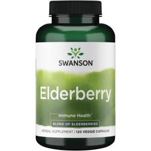 Swanson Elderberry 575 Milligrams 120 Veg Capsules(120 Count (Pack of 1))