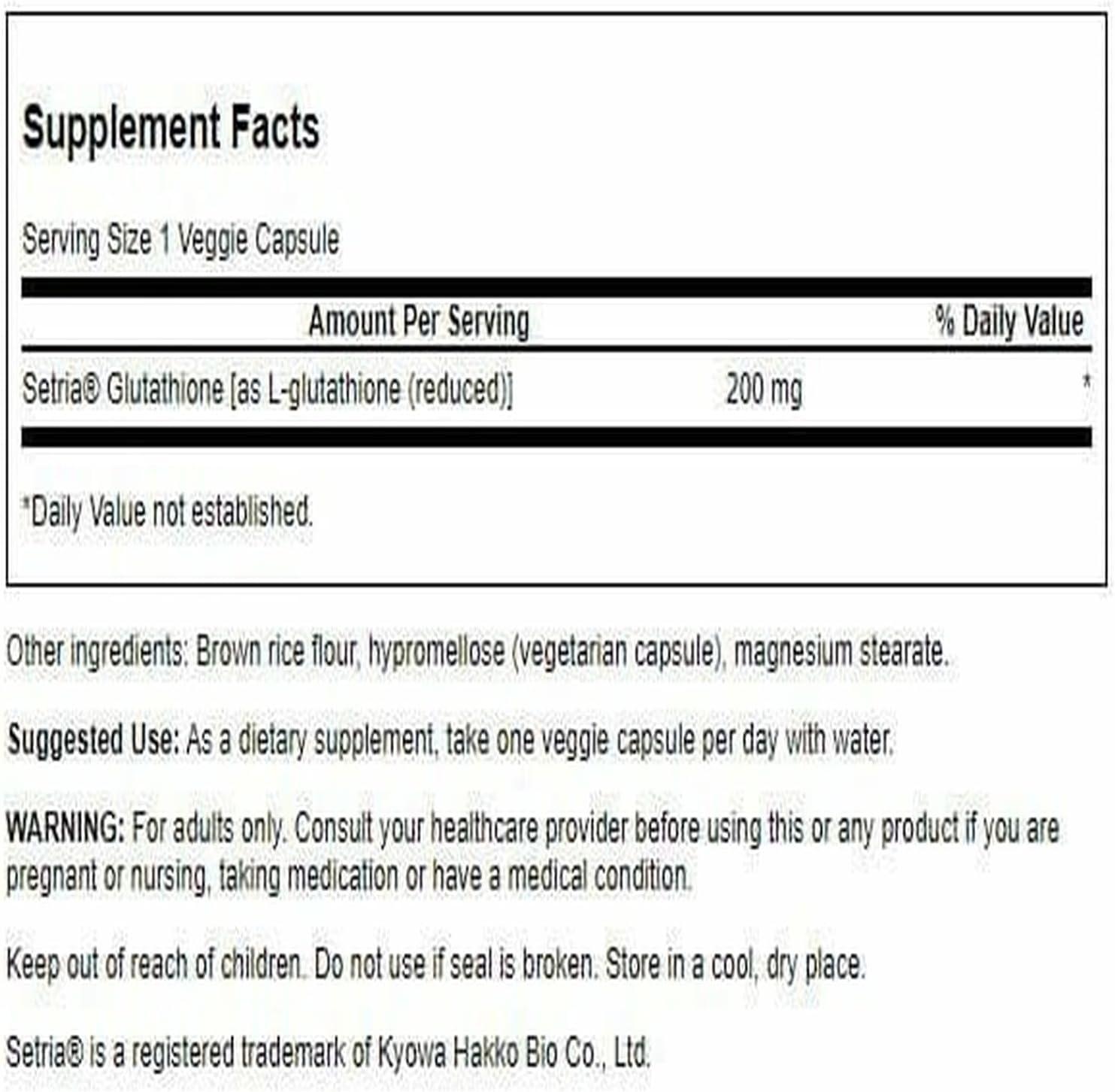 imageSwanson Amino Acid High Potency LGlutathione 200 Milligrams 60 Veg Capsules60 Count Pack of 1