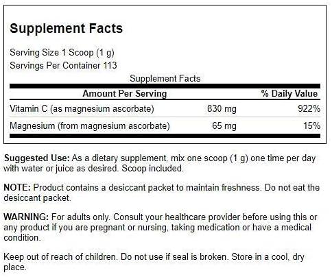 imageSwanson BUFFERED C MAG ASCORBATE UNFL 4OZ