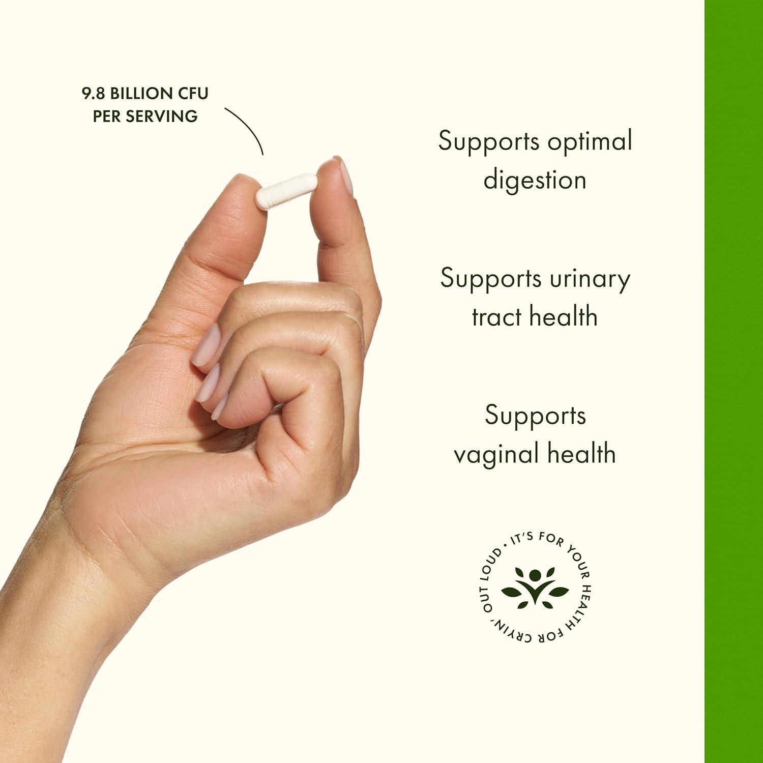 imageSwanson FemFlora Feminine Probiotic Supplement Supporting Flora of The Mouth GI Tract and Vagina Probiotics for Women with 9 Billion CFU Per Capsule 60 Capsules 2 Pack60 Count Pack of 1