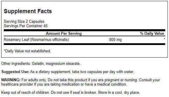 imageSwanson Full Spectrum Rosemary Herbal Supplement Promoting Immune Health Support Natural Formula to Help Defend The Body amp Support Overall Wellness 90 Capsules 400mg Each90 Count Pack of 4