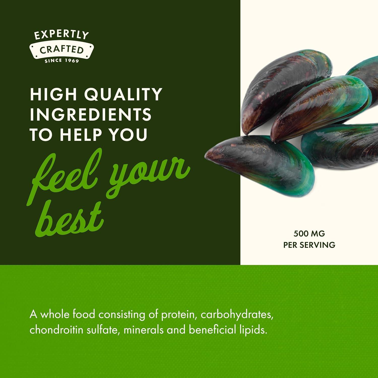 imageSwanson Green Lipped Mussel FreezeDried New Zealand Joint Health amp Mobility Supplement Natural Formula May Support Heart Health amp Digestive Function 60 Capsules 500mg Each60 Count Pack of 1