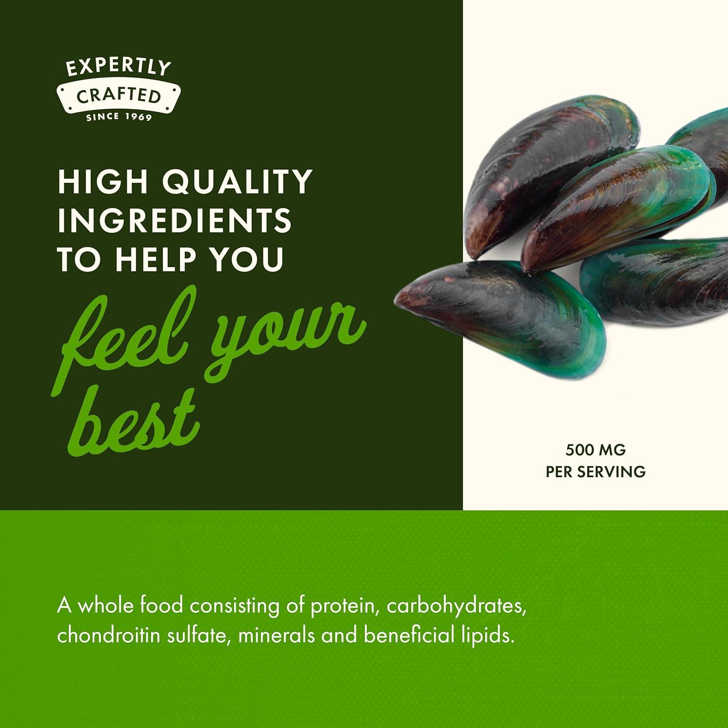 imageSwanson Green Lipped Mussel FreezeDried New Zealand Joint Health amp Mobility Supplement Natural Formula May Support Heart Health amp Digestive Function 60 Capsules 500mg Each60 Count Pack of 4