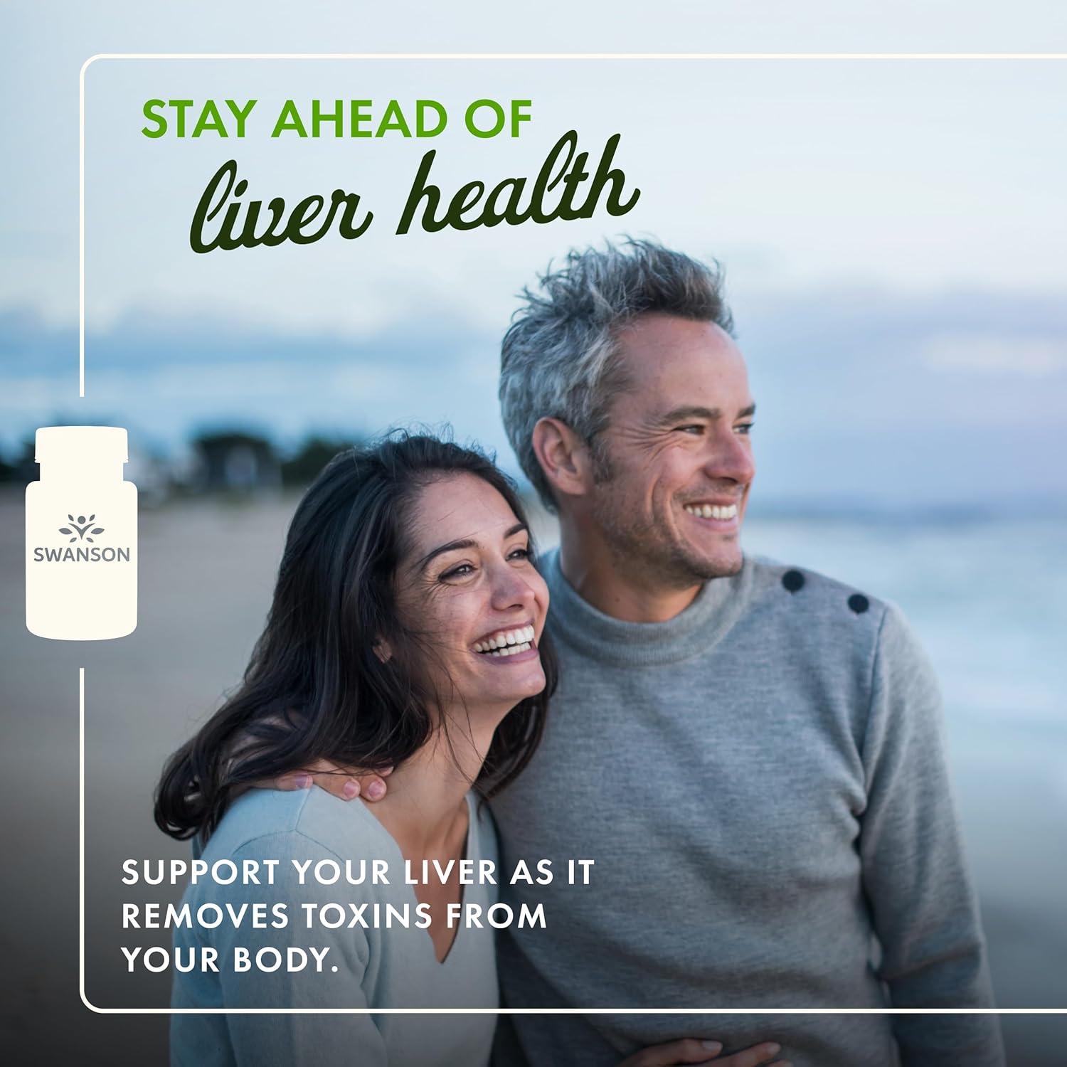 imageSwanson Milk Thistle Standardized Herbal Liver Support Supplement w 80 Silymarin Natural Formula Helping to Maintain Overall Health amp Wellbeing 120 Capsules120 Count Pack of 1