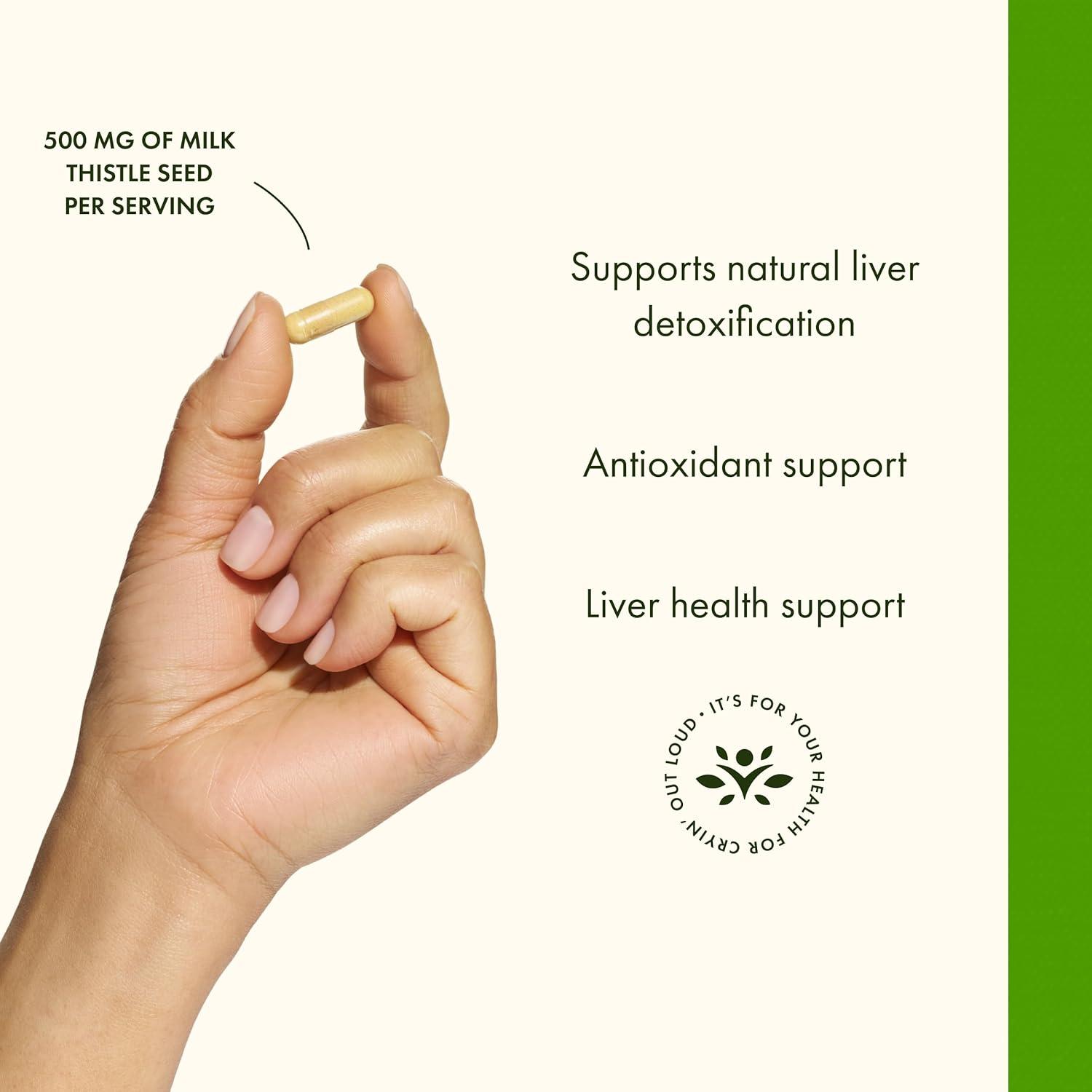 imageSwanson Milk Thistle Standardized Herbal Liver Support Supplement w 80 Silymarin Natural Formula Helping to Maintain Overall Health amp Wellbeing 120 Capsules120 Count Pack of 1