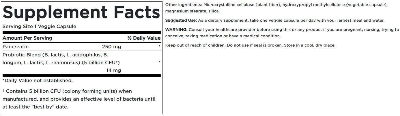 imageSwanson Probiotic with Digestive Enzymes 5 Billion Cfu 60 Veg Capsules