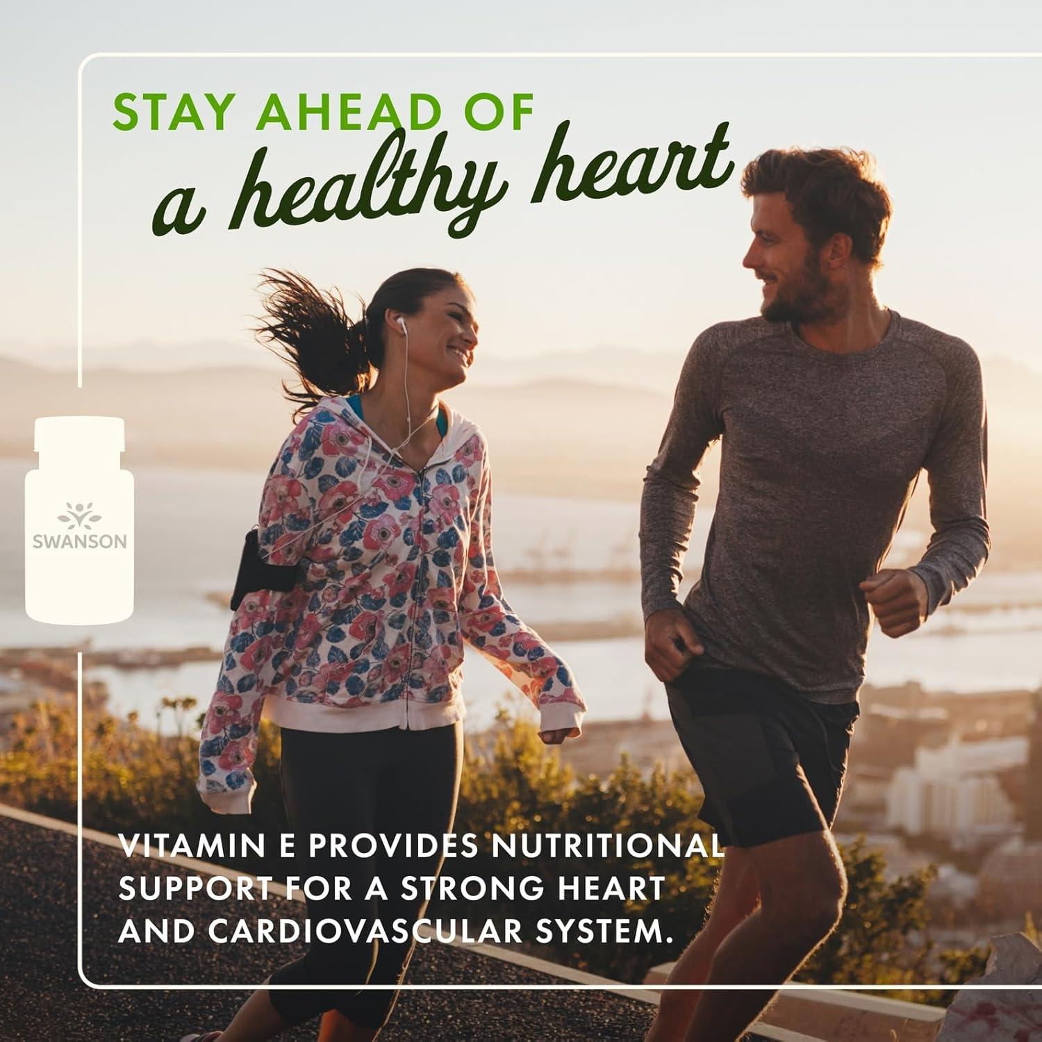 imageSwanson Vitamin E Natural Vitamin Supplement Promoting Cardiovascular Health Natural Formula Delivering Essential DAlpha Tocopherols 100 Softgels 1000 IU Each