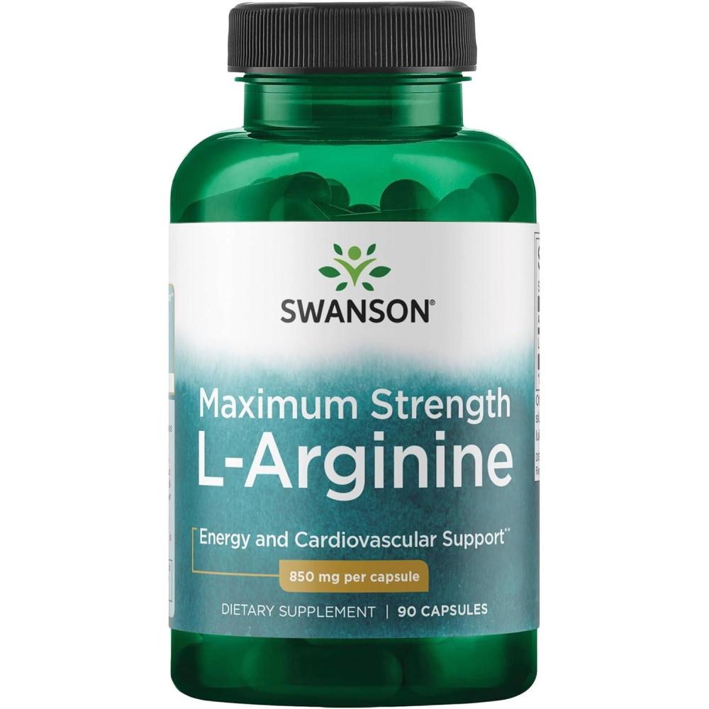imageSwanson Amino Acid SuperStrength LArginine 850 Milligrams 90 Capsules
