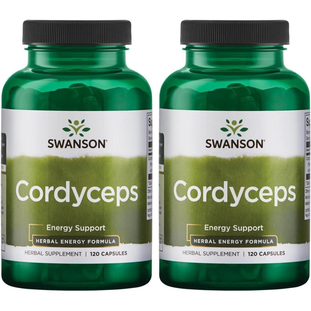 imageSwanson Cordyceps 600 Milligrams 120 Capsules120 Count Pack of 2