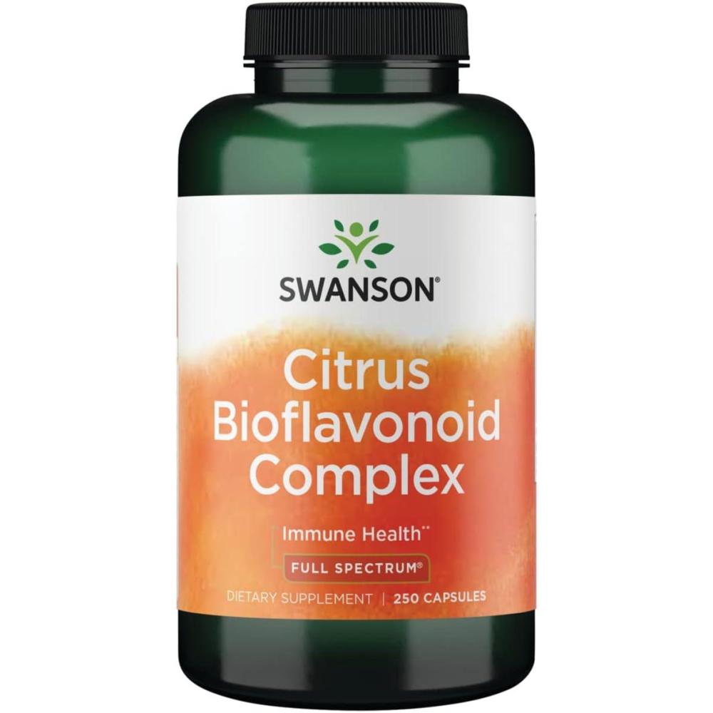 imageSwanson Full Spectrum Citrus Bioflavonoid Complex Aids Vitamin C Absorption and Promotes Immune Health Standardized to 50 Bitter Orange Bioflavonoids 250 Capsules 1 Pack250 Count Pack of 1