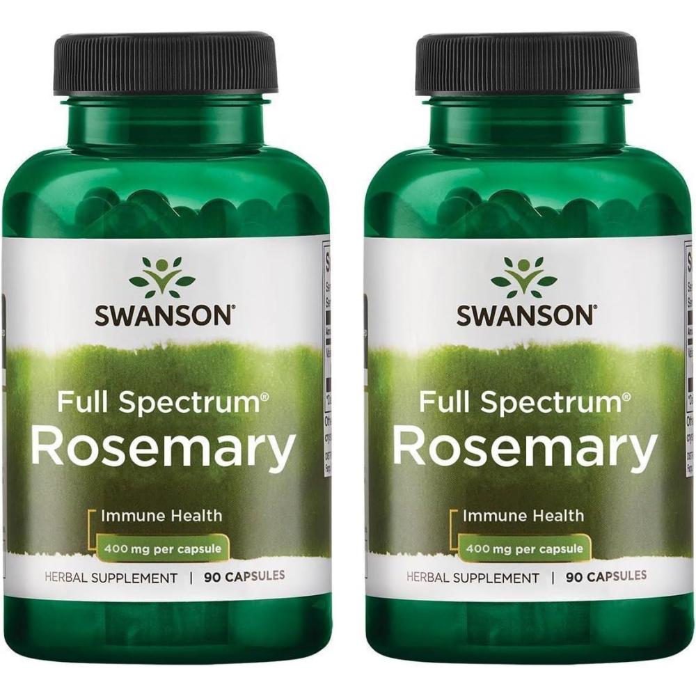 imageSwanson Full Spectrum Rosemary Herbal Supplement Promoting Immune Health Support Natural Formula to Help Defend The Body amp Support Overall Wellness 90 Capsules 400mg Each90 Count Pack of 2
