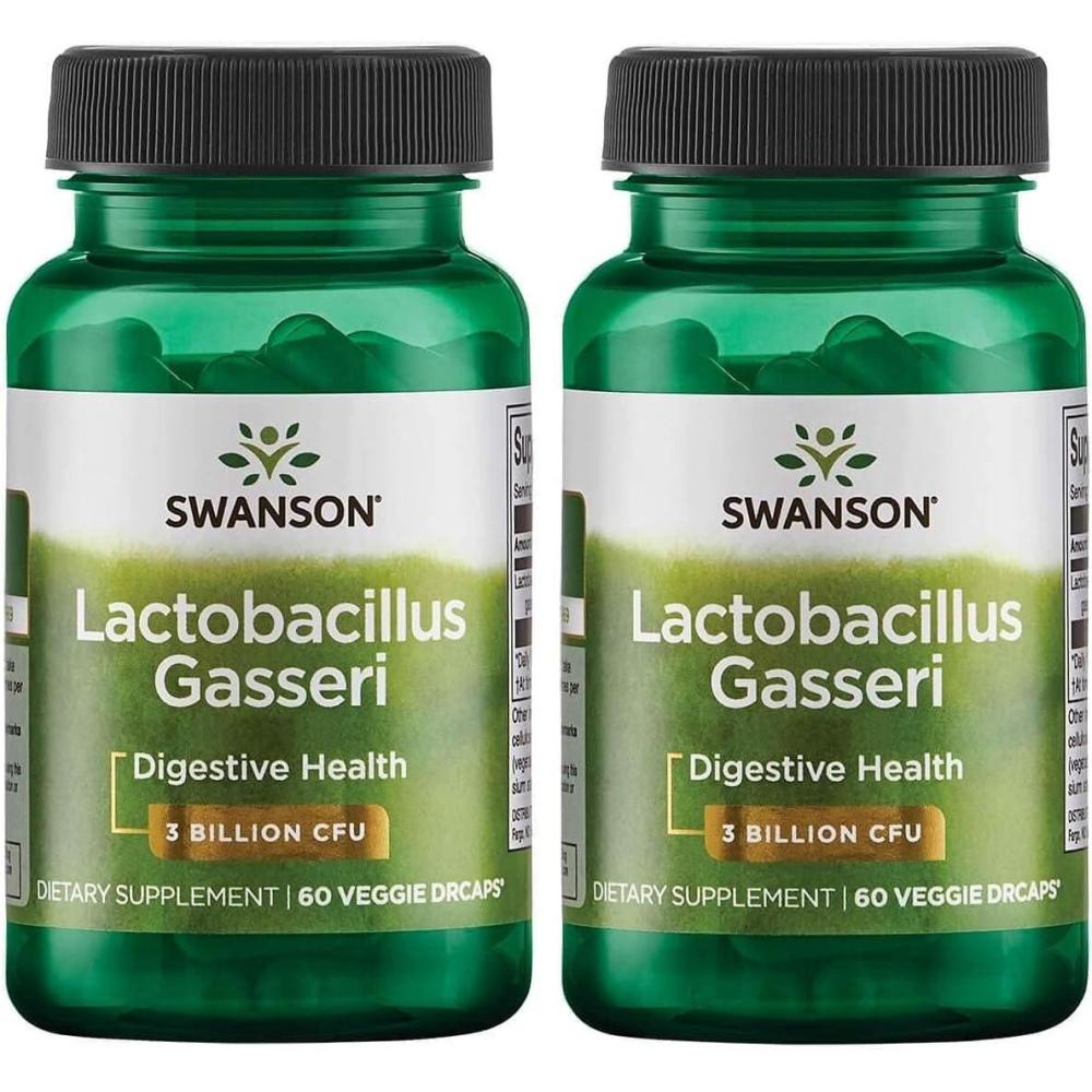 imageSwanson Lactobacillus Gasseri  Probiotic Supplement Supporting Digestive Health with 3 Billion CFU  DesignRelease Satiety amp Fat Metabolism Support  60 Veggie Capsules 2 Bottles2