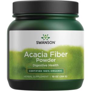 Swanson 100% Certified Organic Acacia Fiber Powder 10 Ounce (284 g) Pwdr